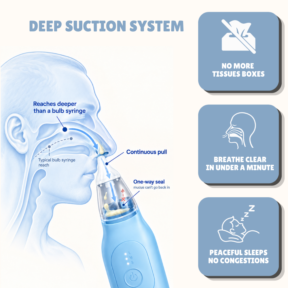 Deep Suction Nasal Aspirator - FOR ADULTS